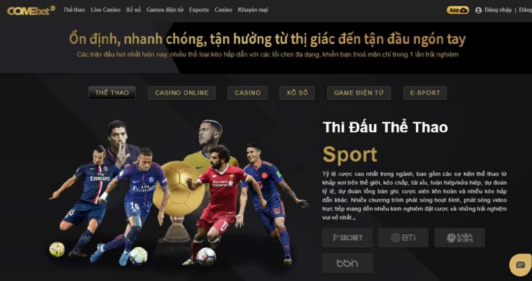 Trải nghiệm thể thao tại Comebet