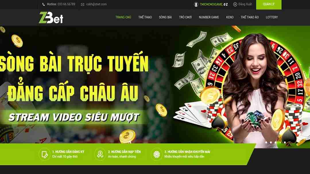 ZBet với sòng Casino trực tuyến đẳng cấp thế giới